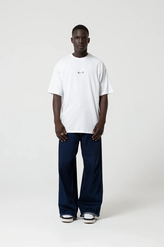 Japan House Oversize Beyaz T-Shirt