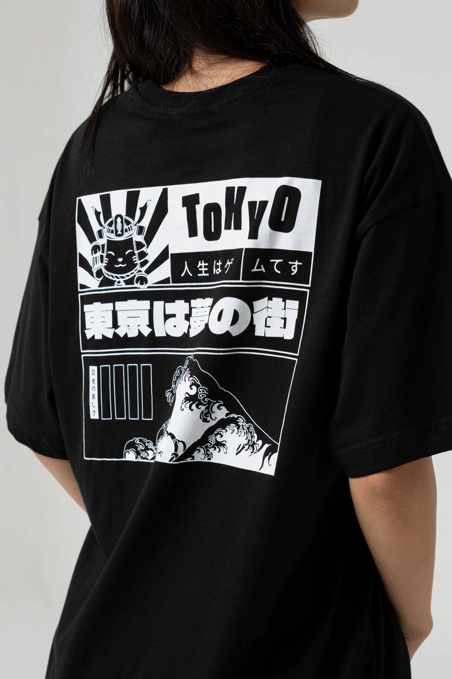Tokyo Oversize Siyah T-Shirt