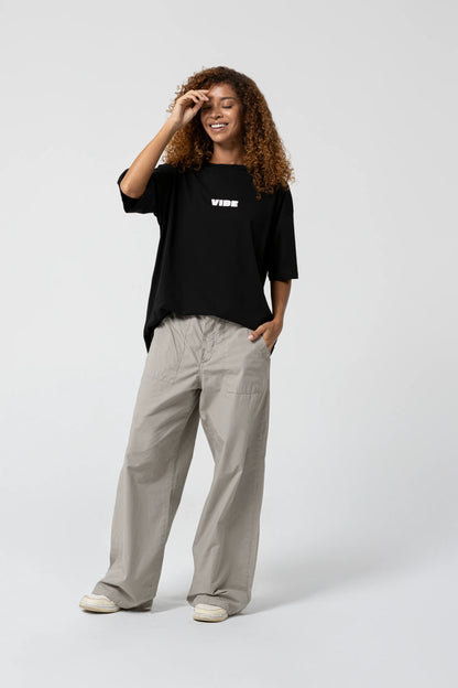Across The World Oversize Siyah T-Shirt