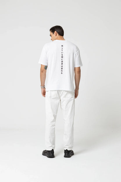 Brave Oversize Beyaz T-Shirt
