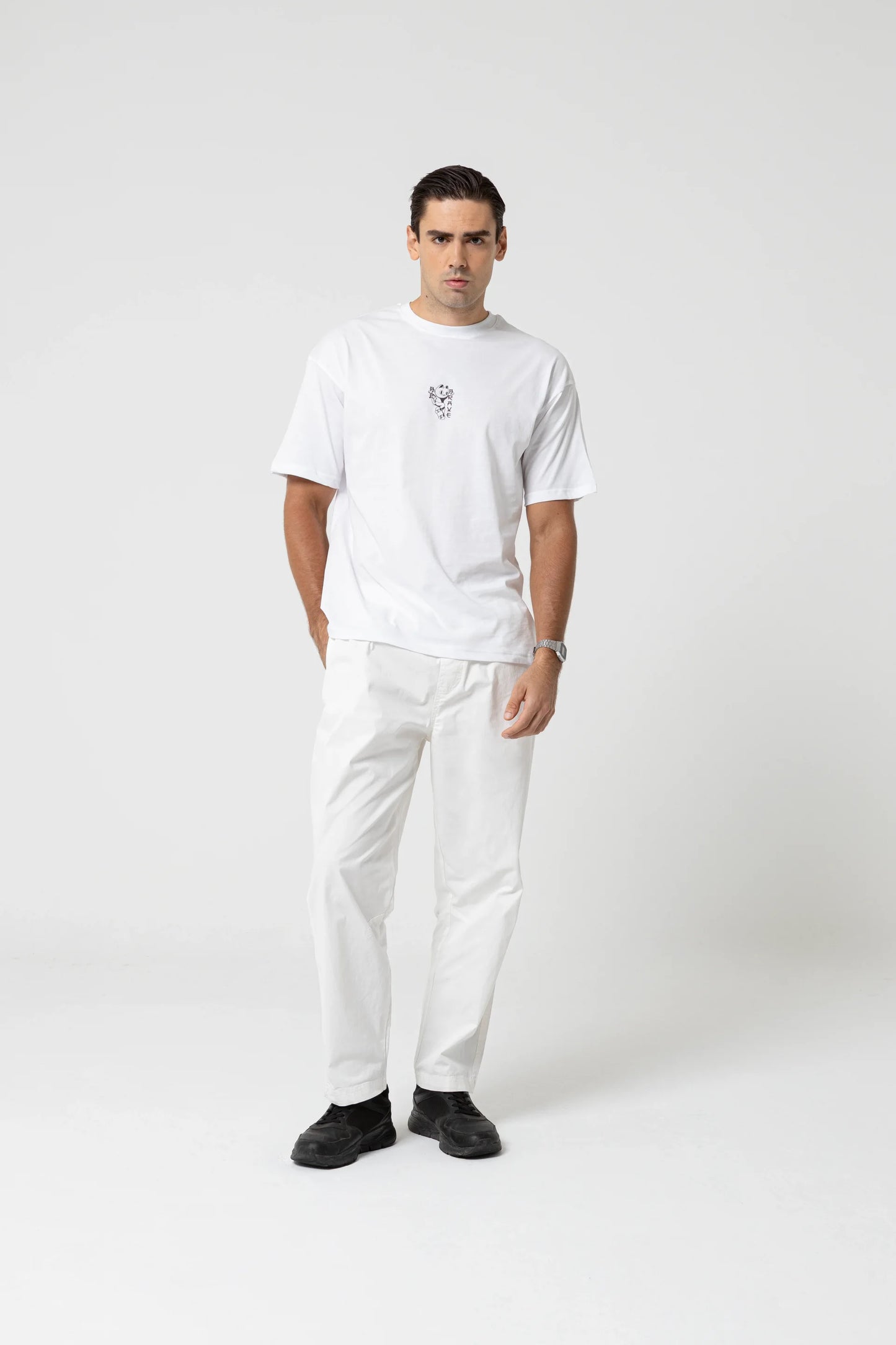 Brave Oversize Beyaz T-Shirt