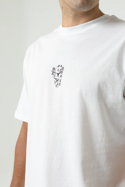 Brave Oversize Beyaz T-Shirt