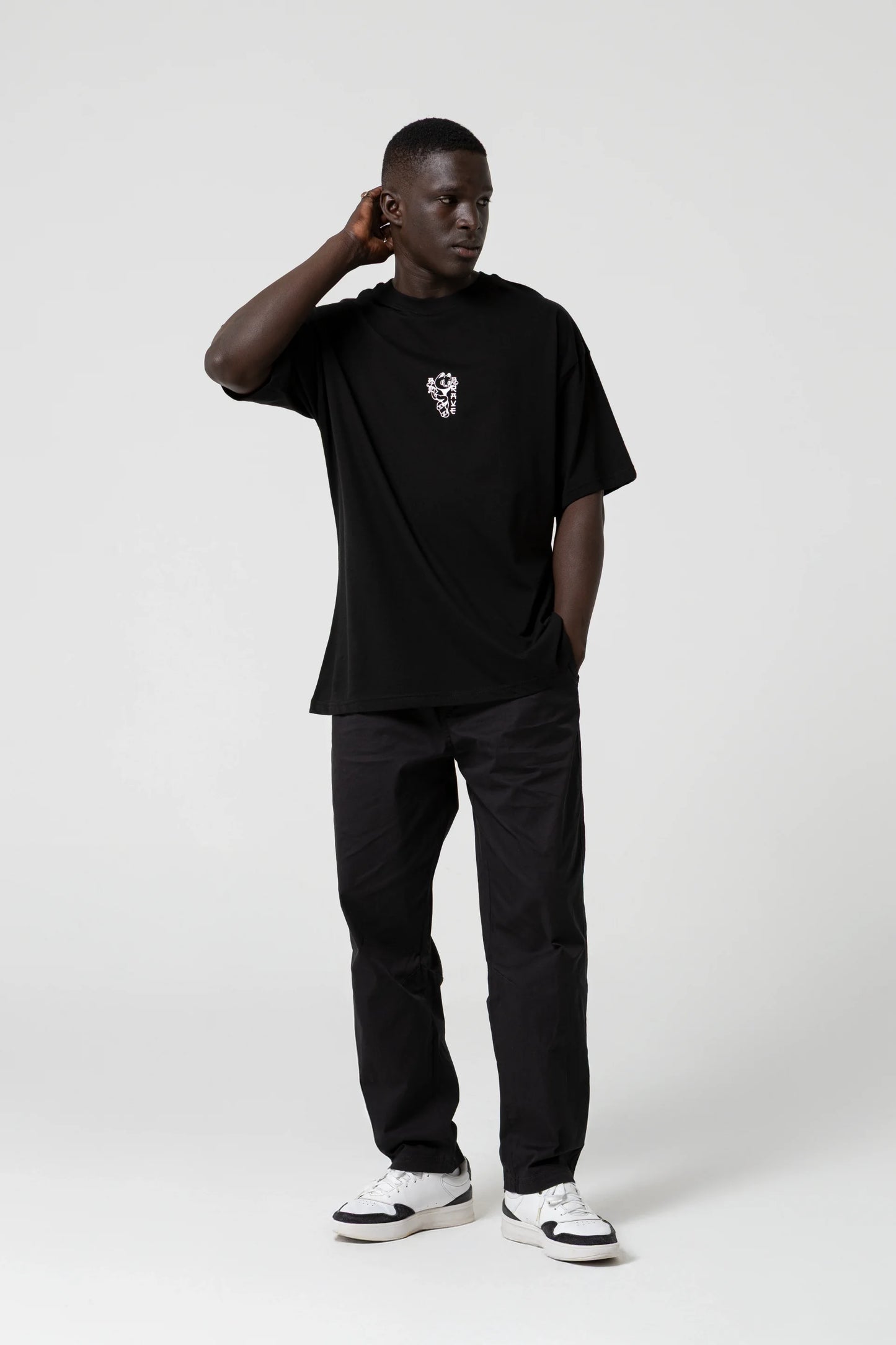 Brave Oversize Siyah T-Shirt