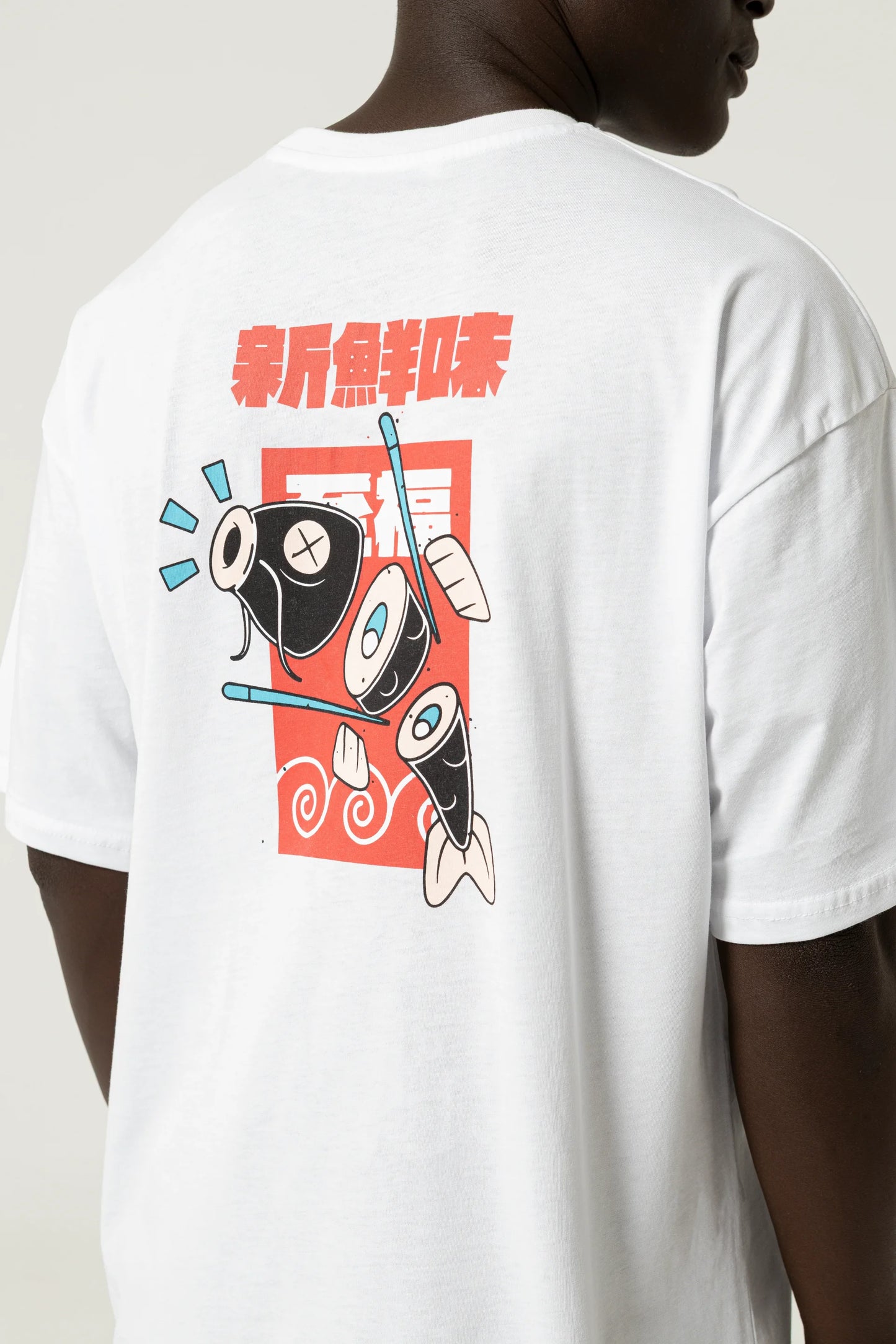 Fish Oversize Beyaz T-Shirt