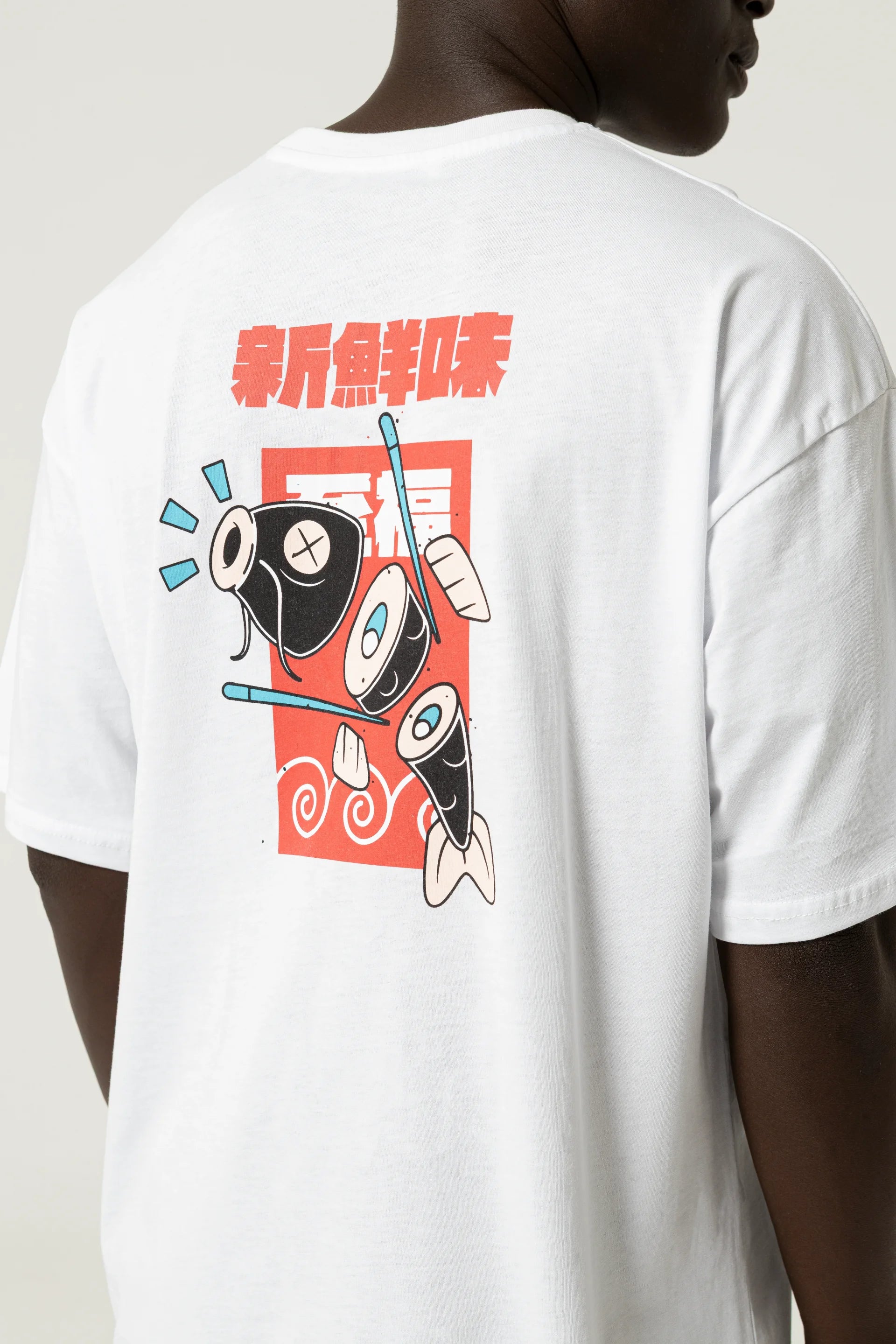Fish Oversize Beyaz T-Shirt