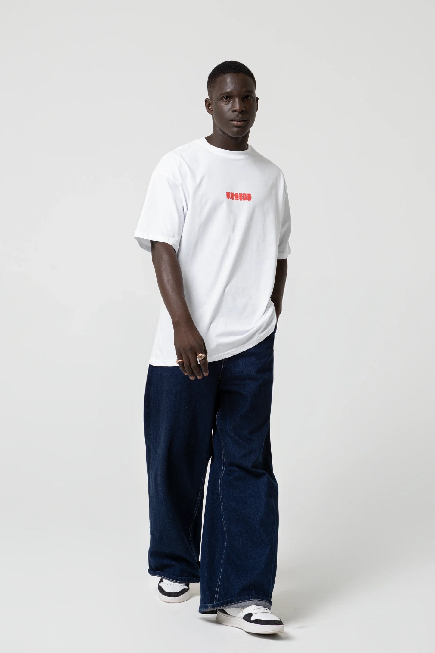 Fish Oversize Beyaz T-Shirt