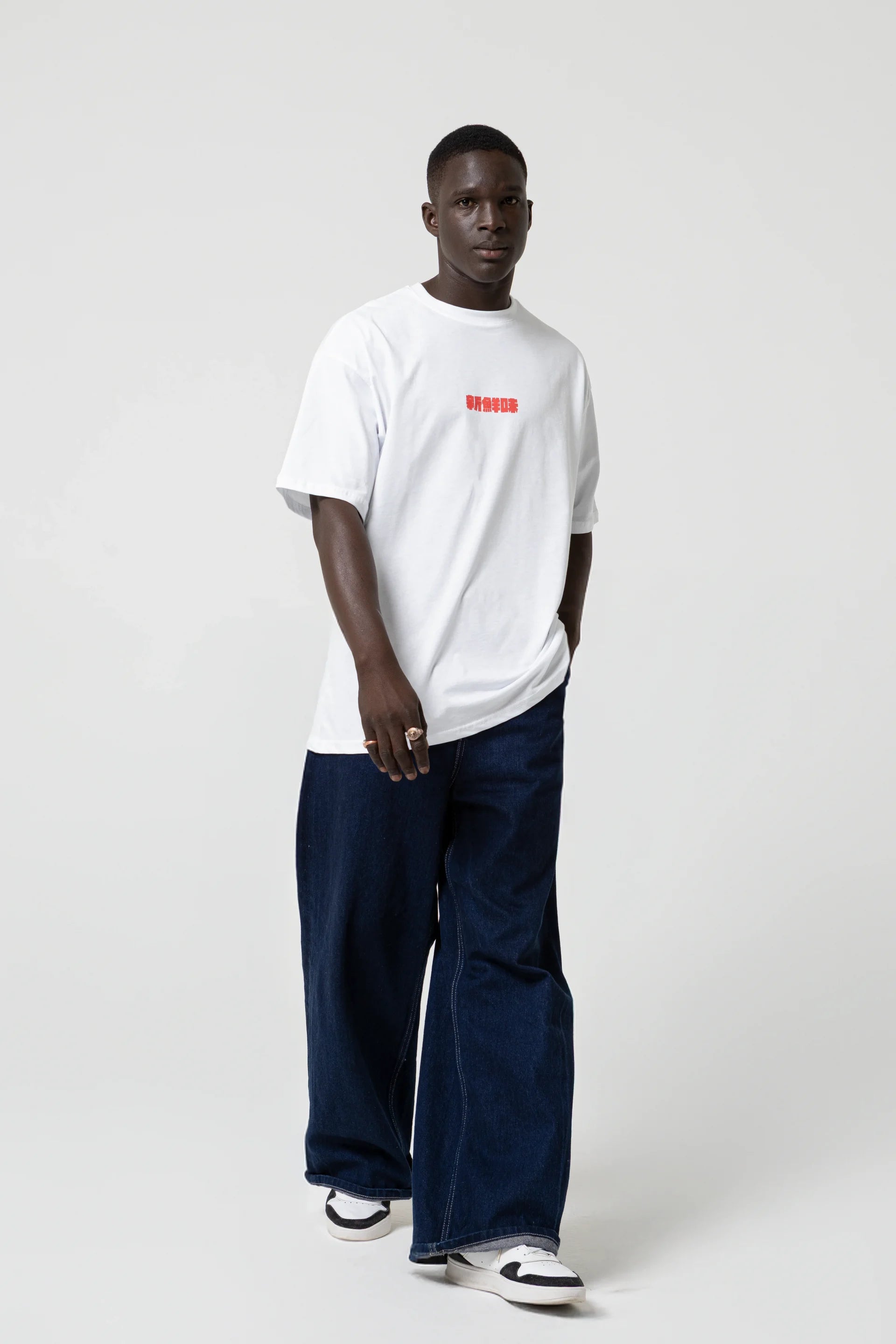 Fish Oversize Beyaz T-Shirt