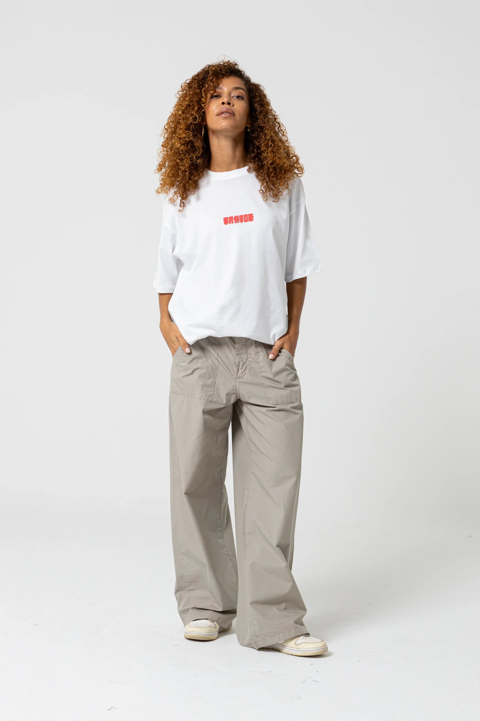 Fish Oversize Beyaz T-Shirt