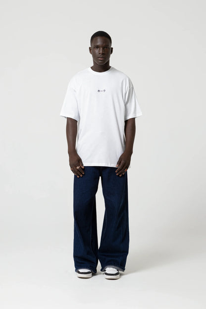 Japan House Oversize Beyaz T-Shirt