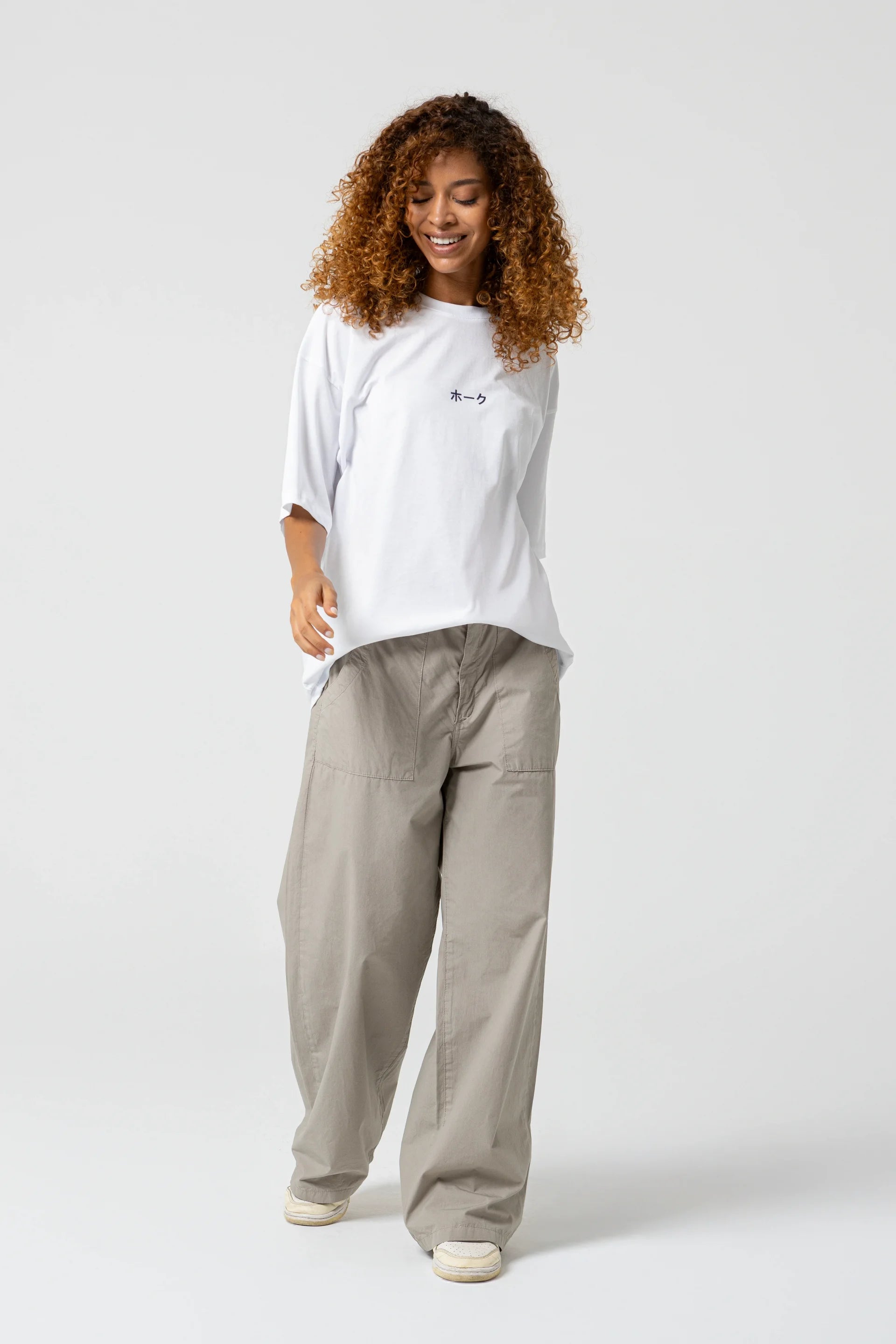 Japan House Oversize Beyaz T-Shirt