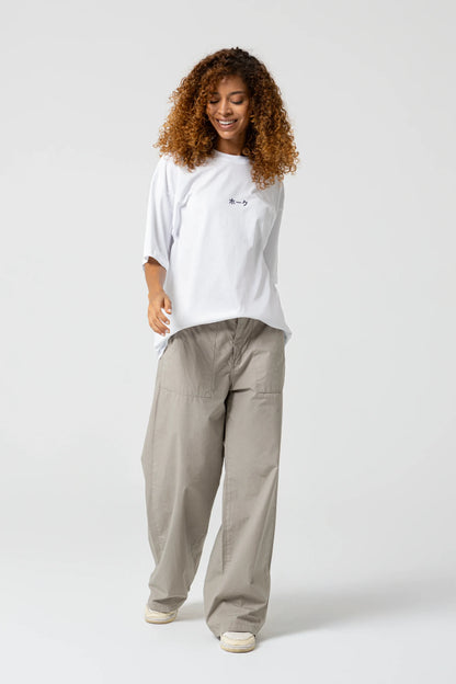 Japan House Oversize Beyaz T-Shirt