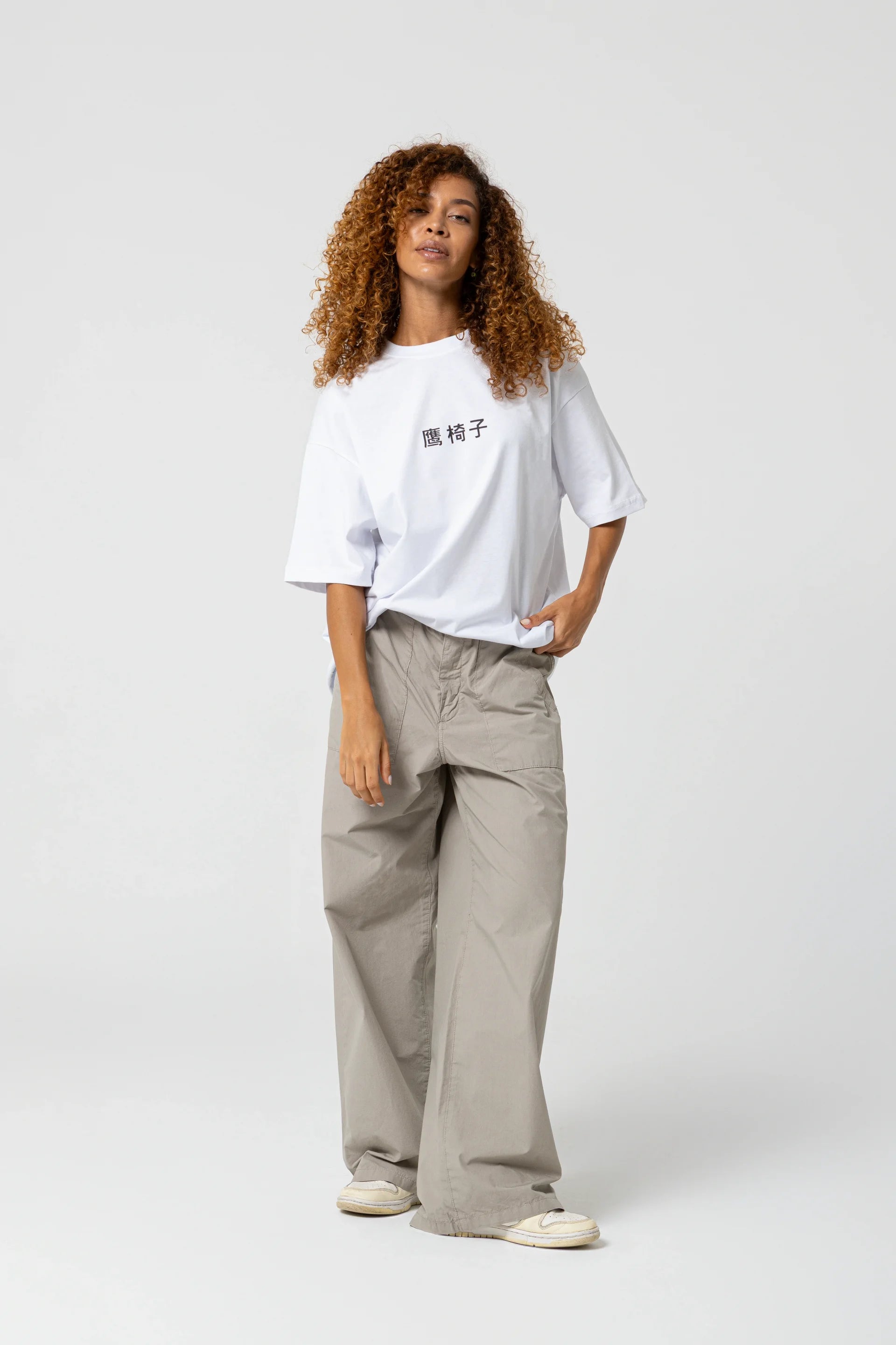 Noodle Oversize Beyaz T-Shirt