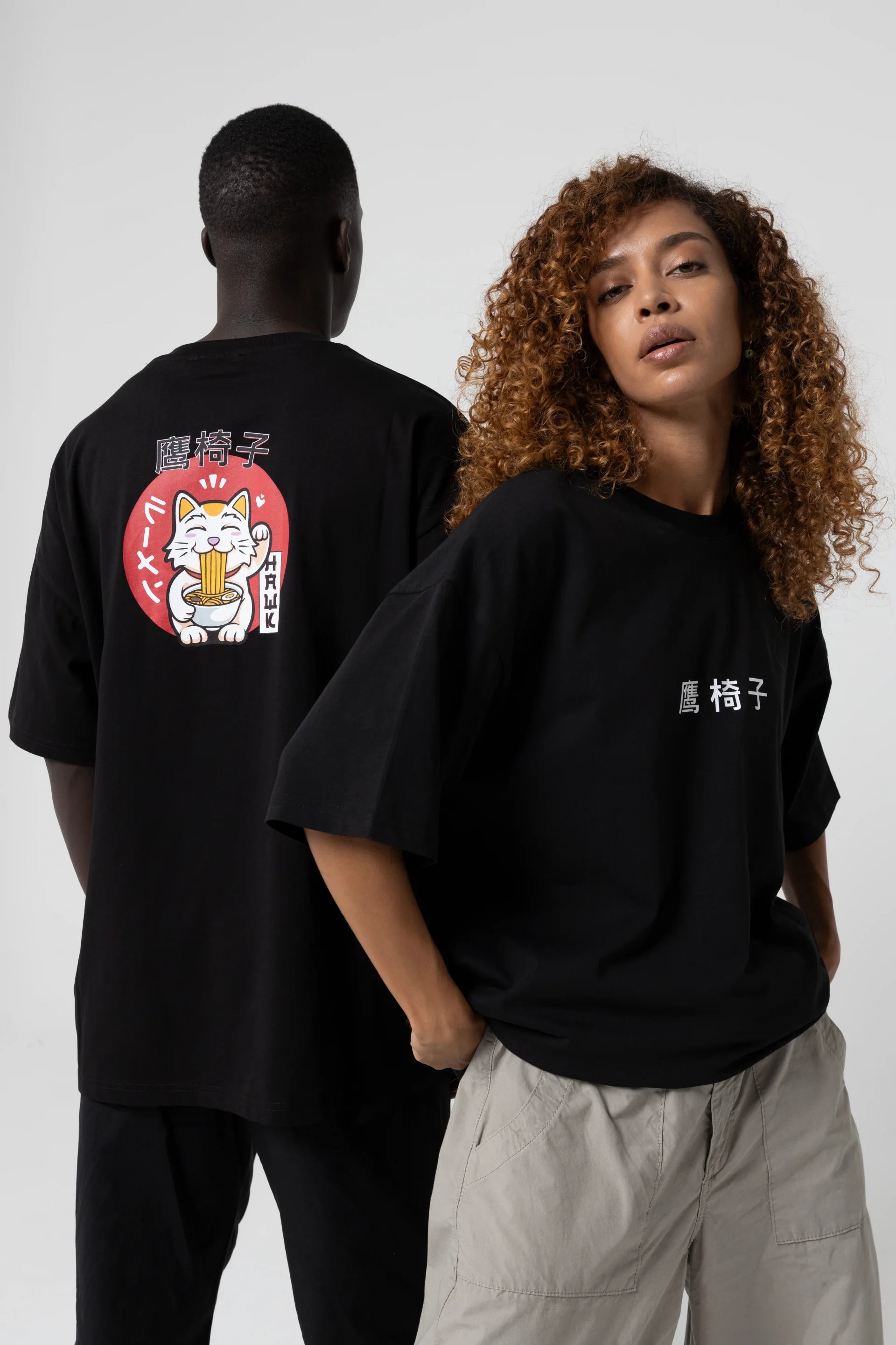 Noodle Oversize Siyah T-Shirt
