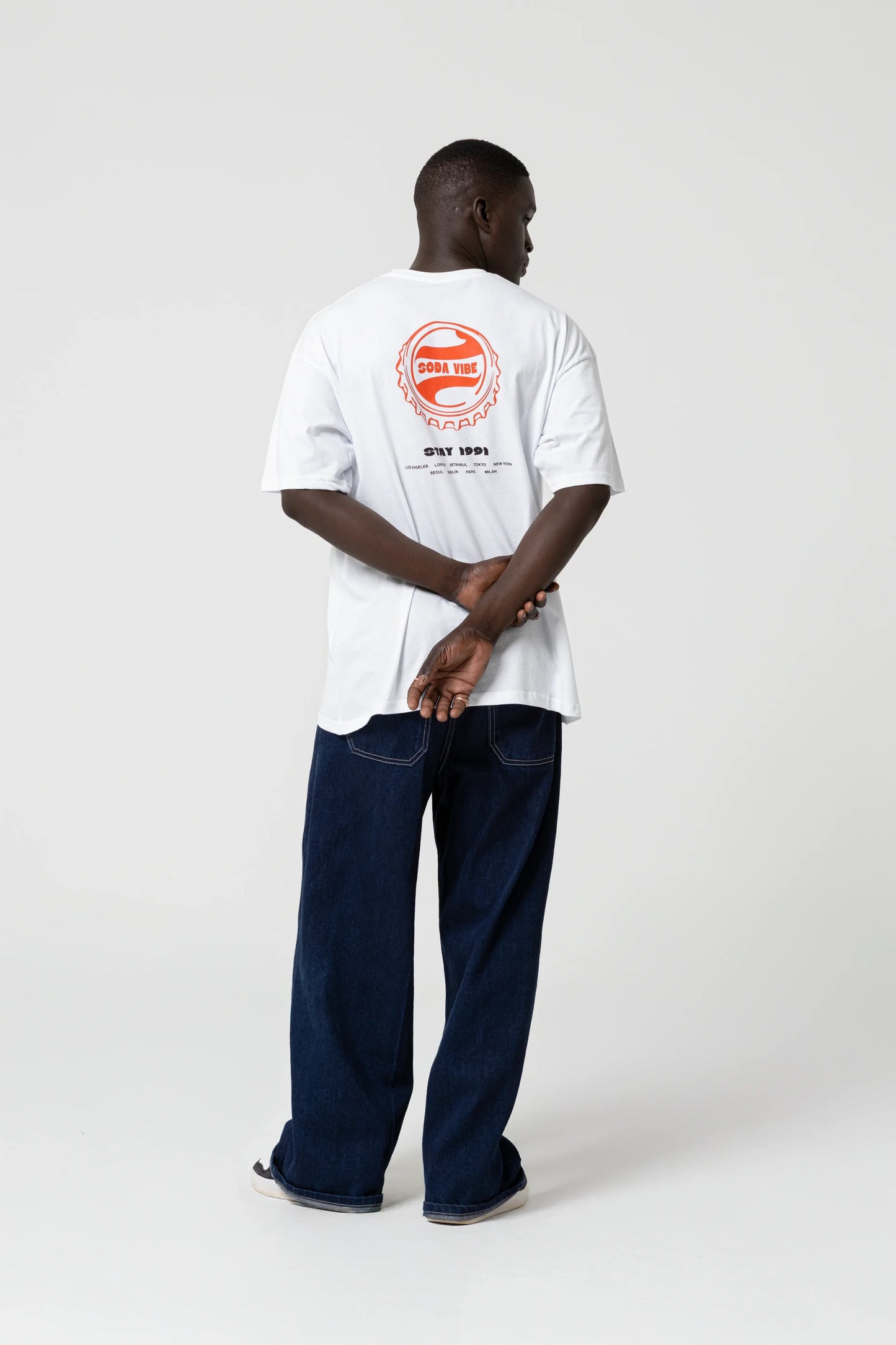 Soda Vibe Oversize Beyaz T-Shirt