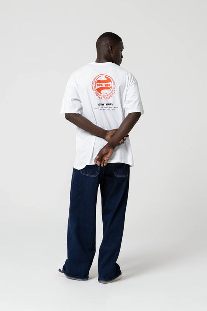Soda Vibe Oversize Beyaz T-Shirt