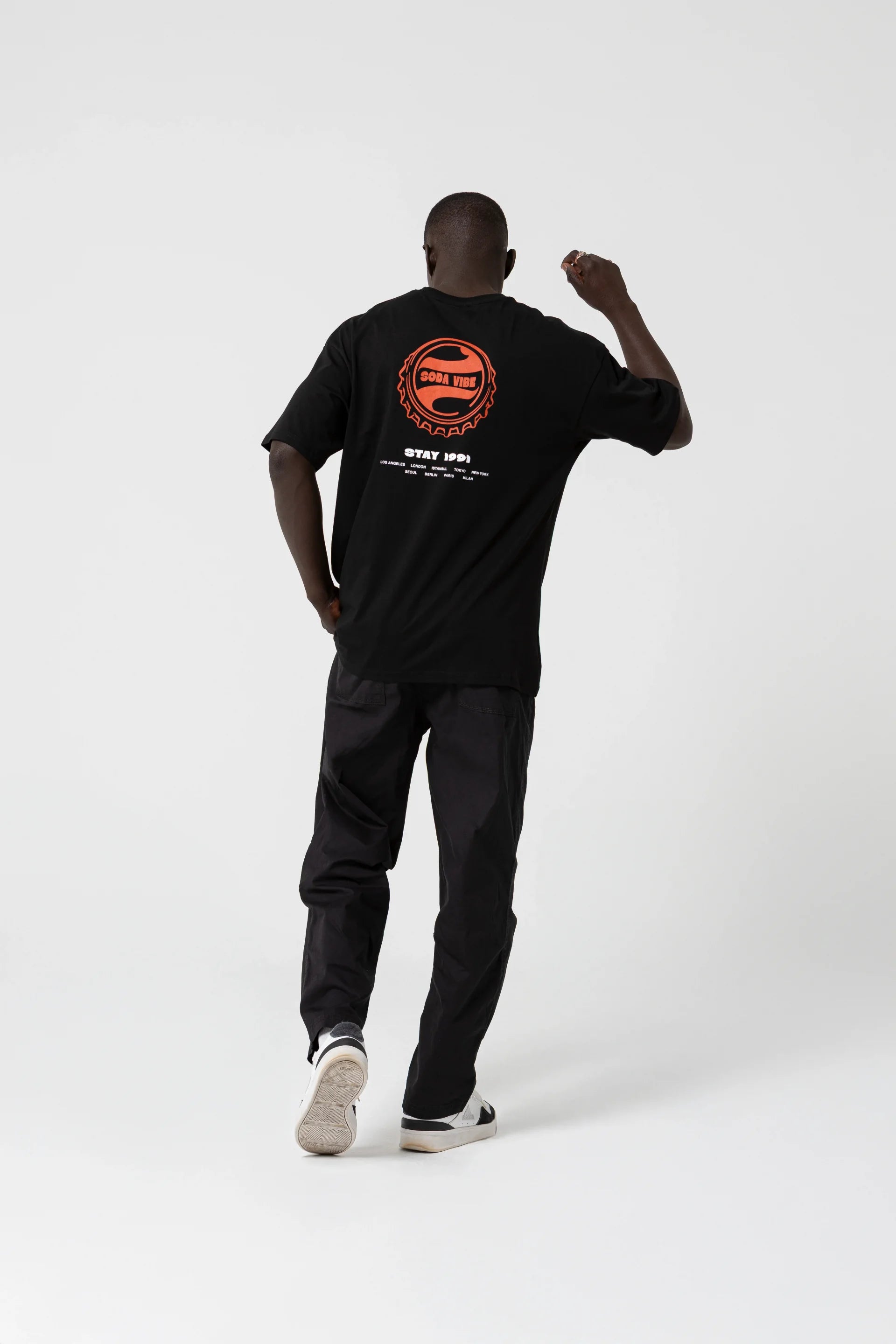 Soda Vibe Oversize Siyah T-Shirt