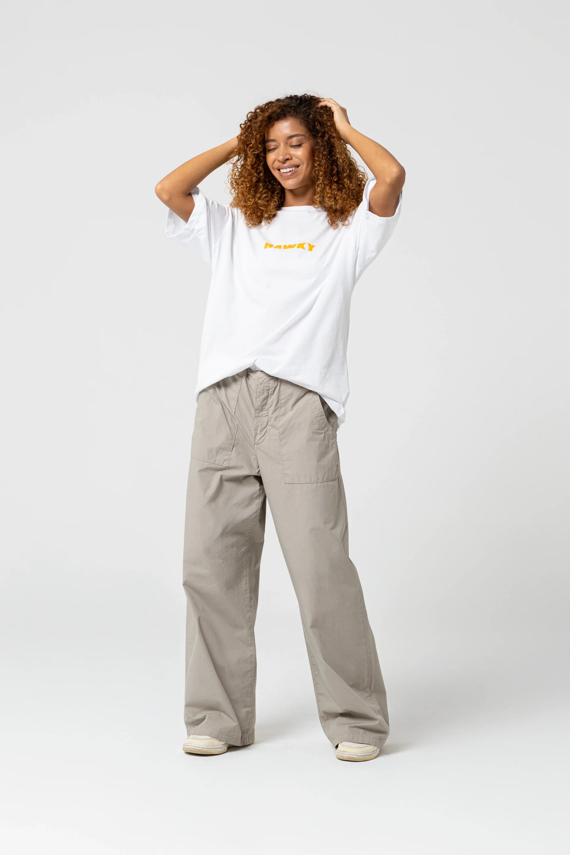 Tropical Oversize Beyaz T-Shirt