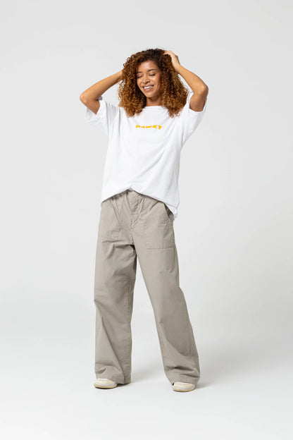 Tropical Oversize Beyaz T-Shirt