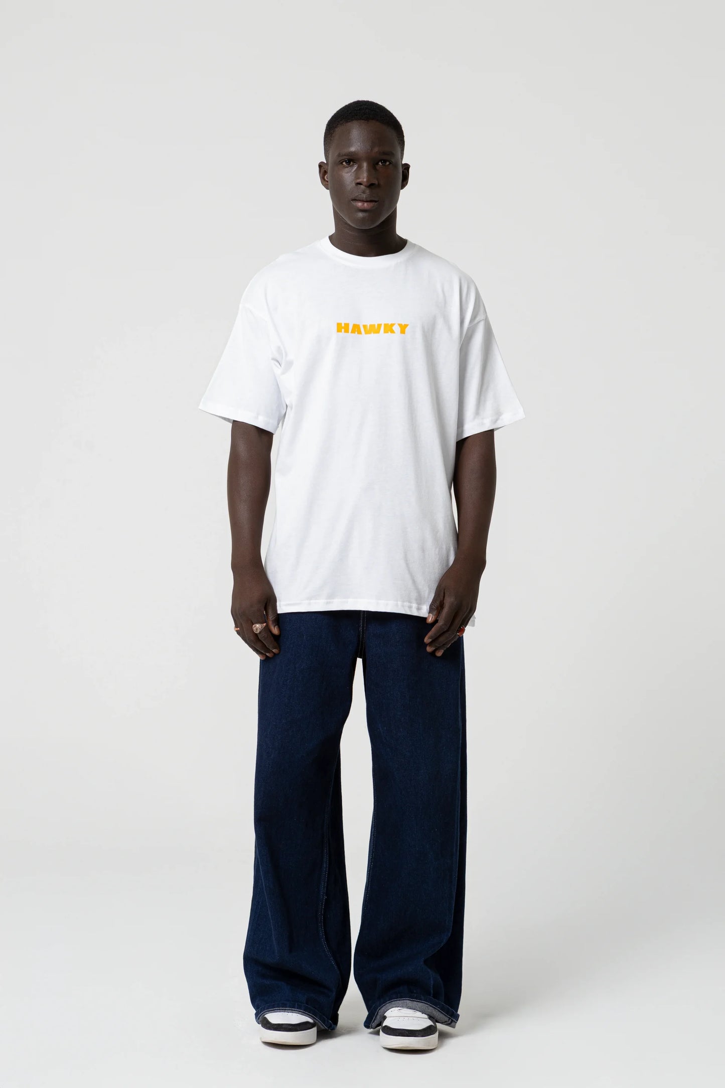 Tropical Oversize Beyaz T-Shirt