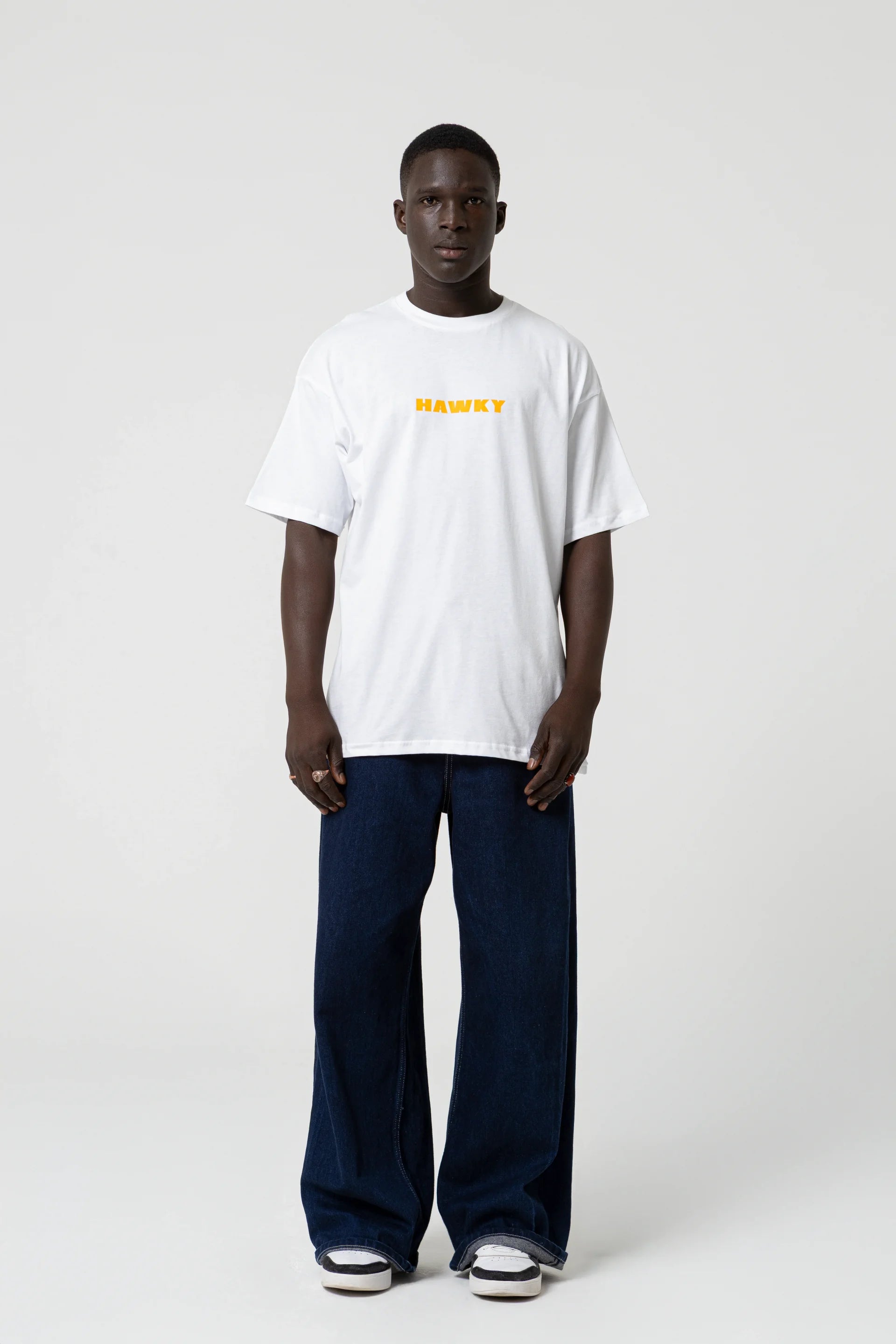 Tropical Oversize Beyaz T-Shirt