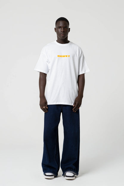 Tropical Oversize Beyaz T-Shirt