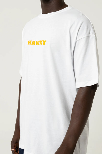 Tropical Oversize Beyaz T-Shirt
