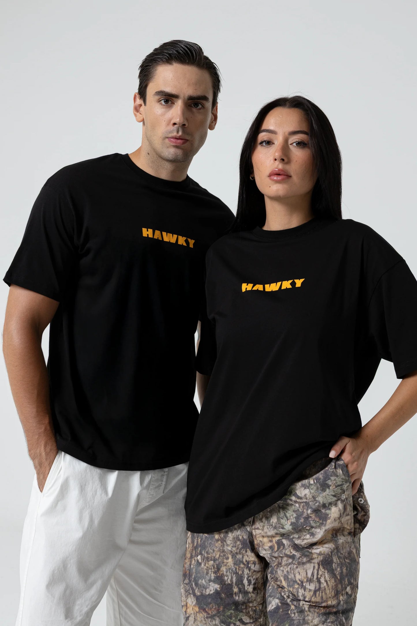 Tropical Oversize Siyah T-Shirt