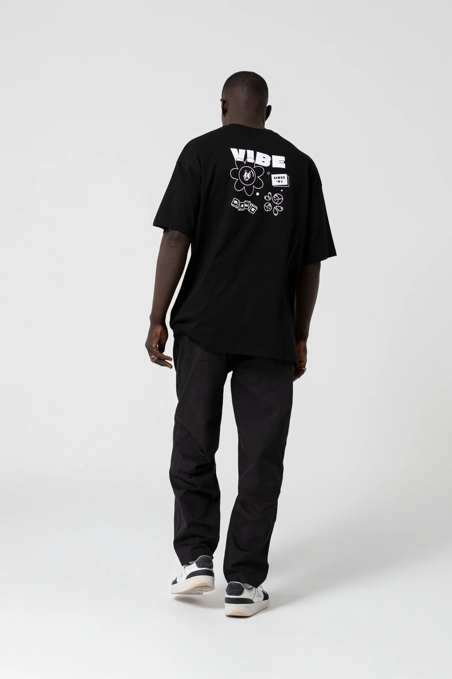 Vibe Since 1991 Oversize Siyah T-Shirt