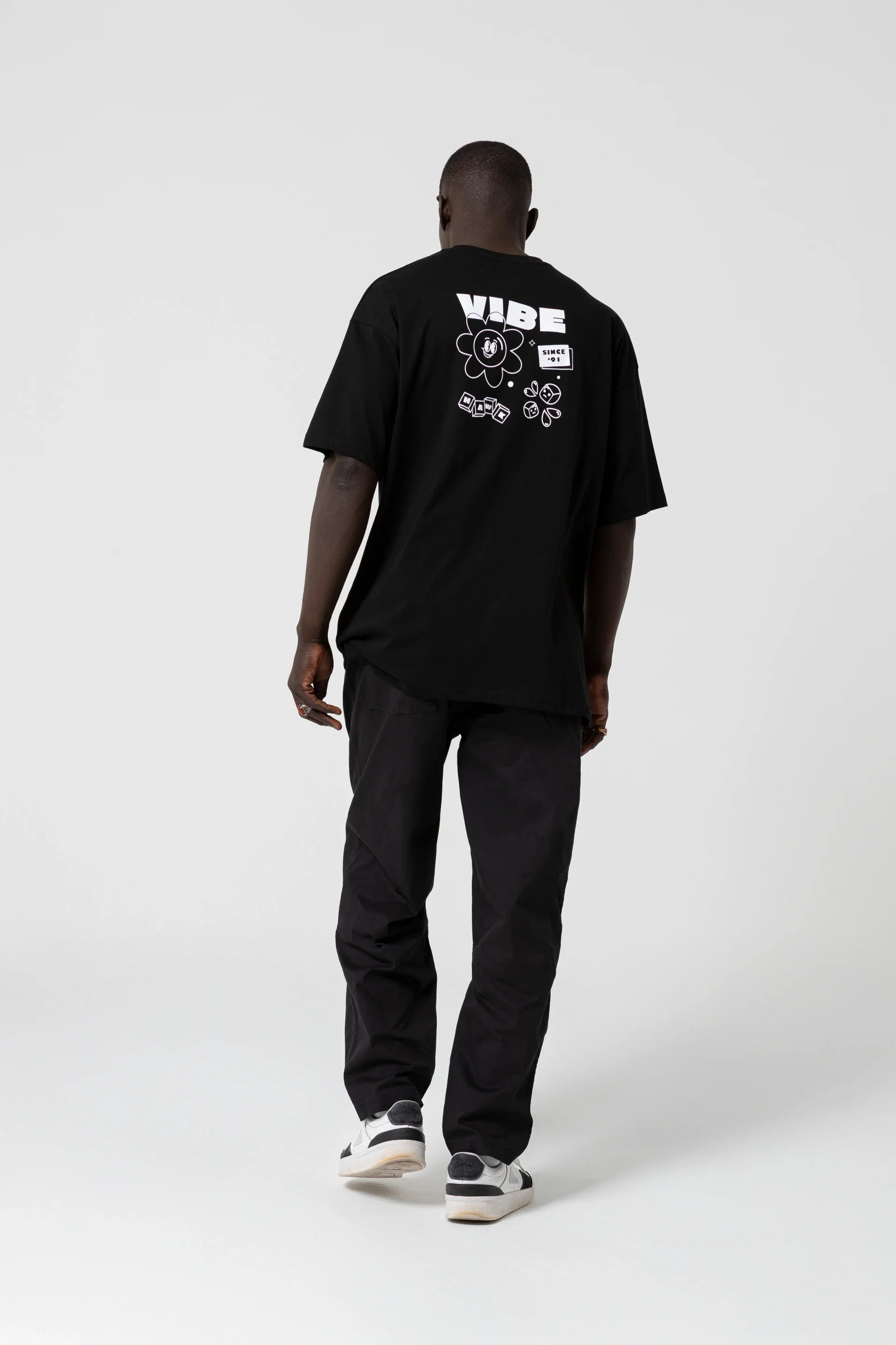 Vibe Since 1991 Oversize Siyah T-Shirt
